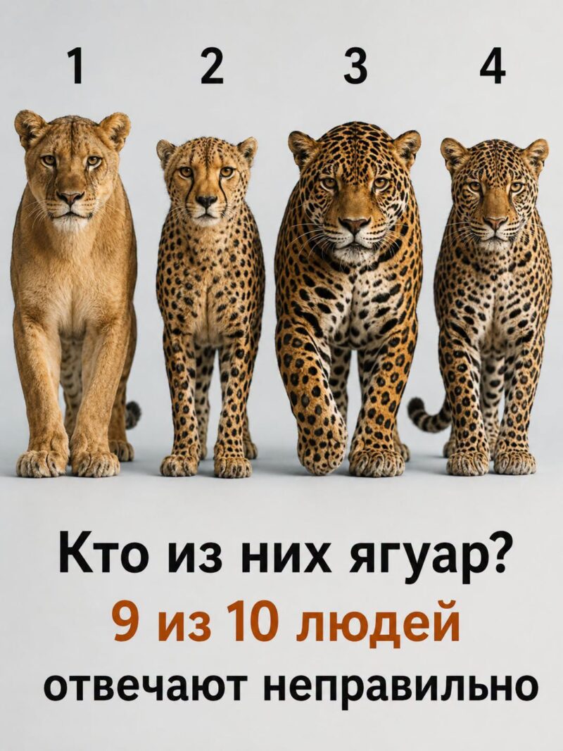 99% людей не могут отличить этих больших кошек — а вы? Ответ в первом комментарии ниже… 