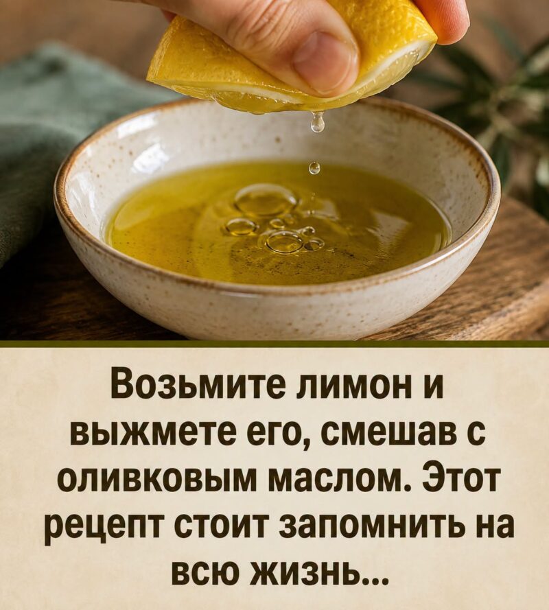 Смешайте лимон и оливковое масло — результат вас поразит!