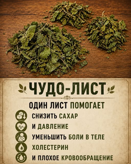 ПОЖИЛЫЕ ЛЮДИ!! Этот 1 лист помогает снизить сахар и давление, уменьшить боли в теле и холестерин, а также улучшить кровообращение.