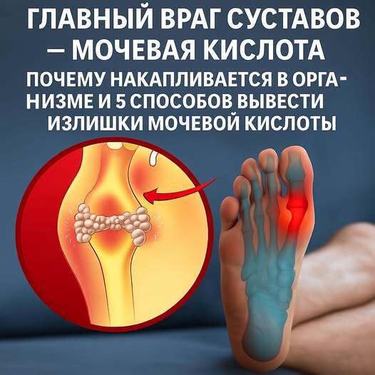 Главный враг суставов - мочевая кислота. Почему накапливается в организме и 5 способов вывести излишки мочевой кислоты