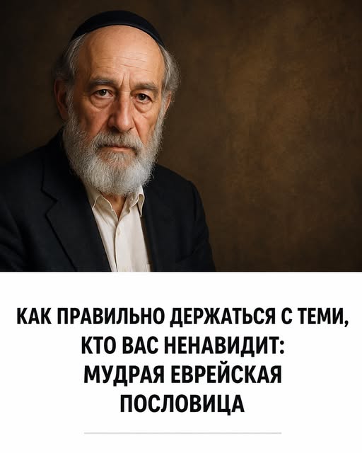 «Эта еврейская мудрость способна изменить взгляд на многое: как правильно вести себя с людьми, которые вас не любят». Все подробности — в первом комментарии ниже