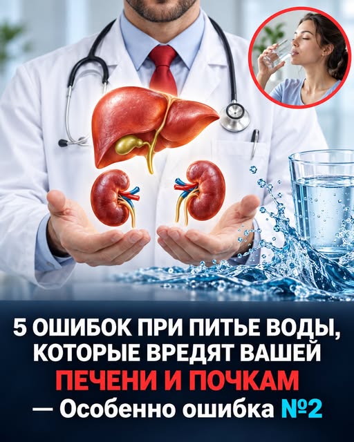 Вы пьете воду каждый день, но вторая ошибка незаметно разрушает вашу печень и почки