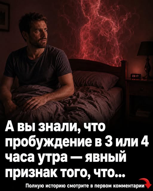 Знаете ли вы, что пробуждение в 3 или 4 часа утра — это явный признак… Читать дальше👇