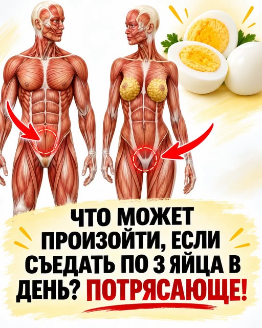 Что может произойти, если съедать по 3 яйца в день? Потрясающе! Даже не догадывалась.
Делюсь в первом комментарии