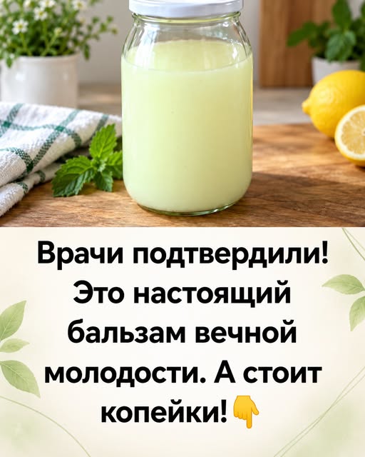Врачи подтвердили! Это настоящий бальзам вечной молодости. А стоит копейки! Подробно в первом комментарии 👇