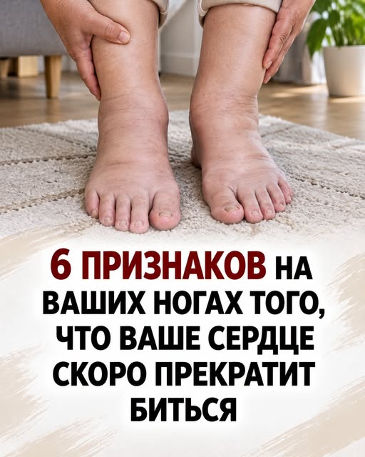 6 признаков на ваших ногах того, что ваше сердце скоро прекратит биться
Делюсь в первом комментарии