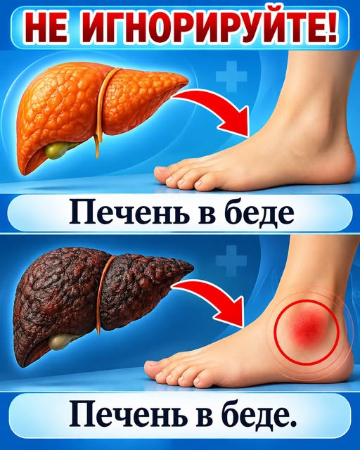 Ваши ноги: ранние признаки проблем с печенью.
