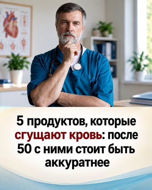 5 продуктов, которые сгущают кровь: после 50 с ними стоит быть аккуратнее
Делюсь в первом комментарии