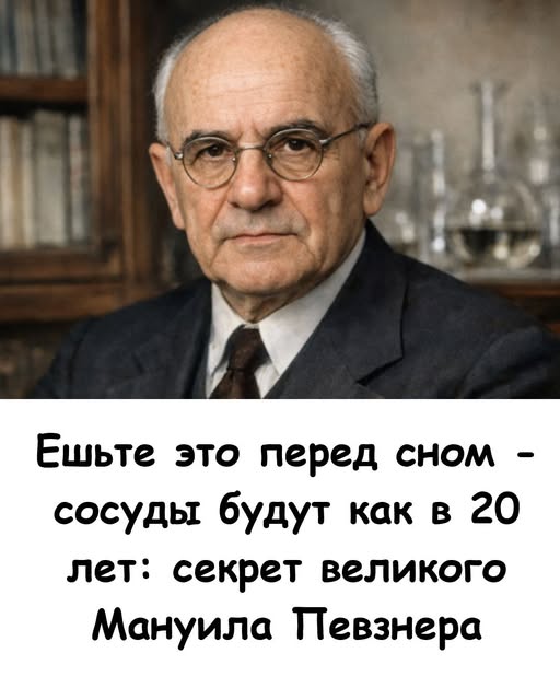 Ешьте это перед сном — сосуди будут как в 20 лет: секрет великого Мануэля Певзнера