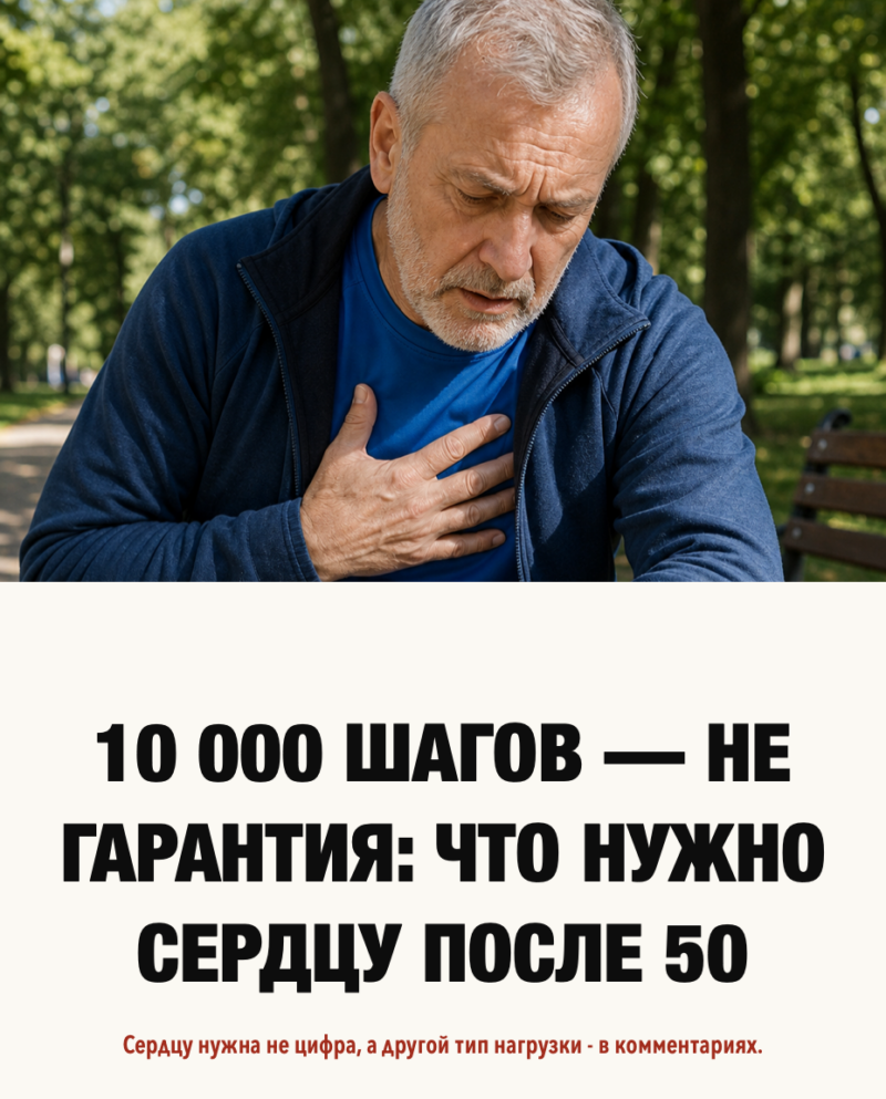 Почему 10 000 шагов не гарантируют здоровье сердца после 50
