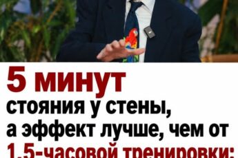 5 минут стояния у стены, а эффект лучше, чем от 1,5-часовой тренировки: советский тренер Малышев. Делюсь упражнением в комментарии